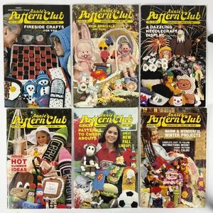 Annies Pattern Club Newsletter Lot of 6 1981 1982 Knit Crochet Pattern Ephemera